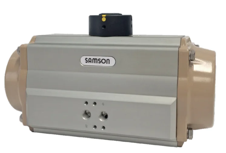 Ilustração de atuador pneumático rotativo da Samson