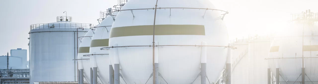 esferas de armazenamento de gás industrial