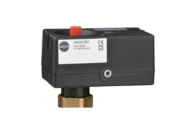 Imagem mostra um atuador elétrico modelo 5827, da Samson.